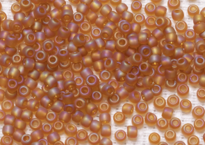 Бисер Япония круглый 11/0 10г 0162CF темный топаз матовый, радужный прозрачный