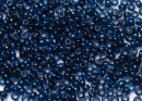 Бисер Чехия круглый 08/0 50 г 60100h прозрачный темно-голубой квадратное отверстие